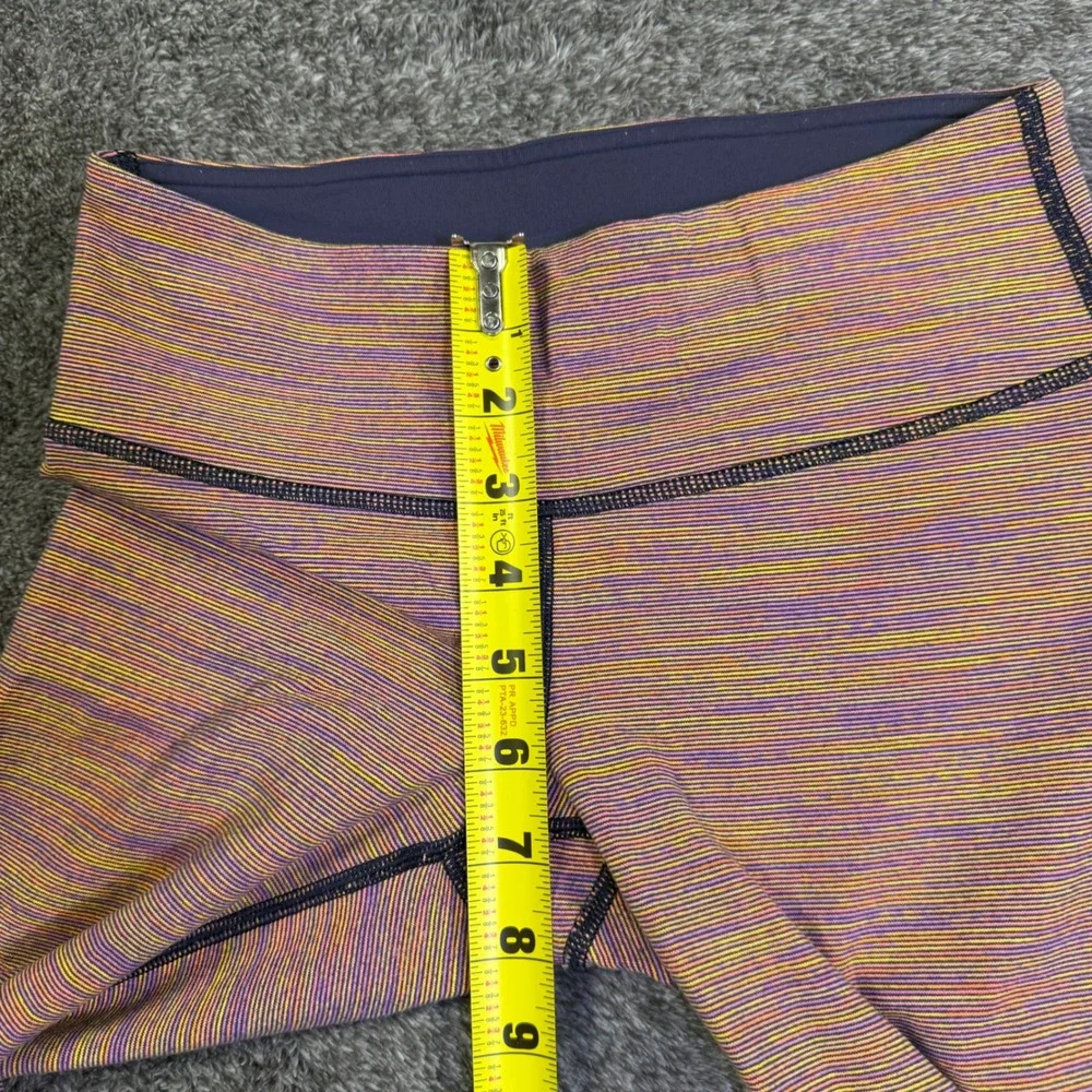 Lululemon Wunder Under‎ Crop Leggings Space Dye Pink Orange Purple Size 4